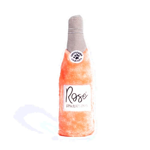 ZippyPaws - Happy Hour Crusherz Drink Themed Crunchy Water Bottle Dog Toy - Rosé