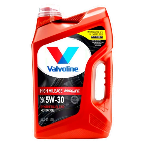 Valvoline High Mileage with MaxLife Technology SAE 5W-30 Synthetic Blend Motor Oil 5 QT