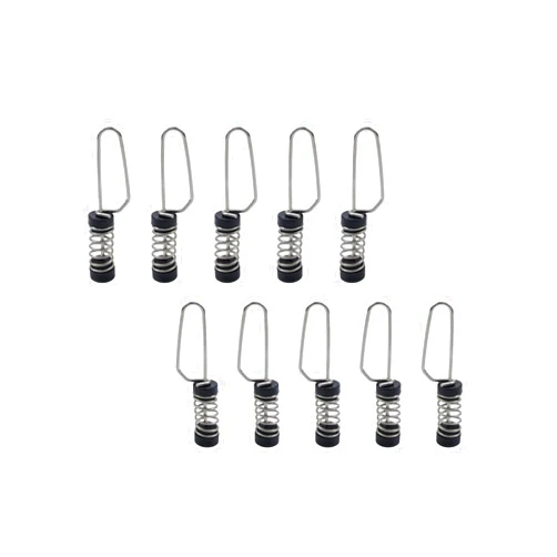 Nicerity 10Pcs Fishing Flag Clips Boat Flag Stainless Steel Marine Boat Flag Clips for Halyards Outrigger Lines Antennas Stern Lights Flagpole Rope