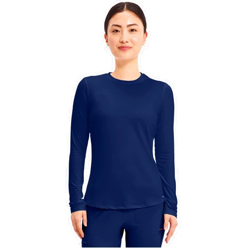 Cherokee Underscrub Long Sleeve Women’s Knit Tee Nursing Underscrubs Crew Neck Layering Top for Women - CK773