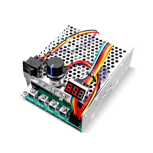 WUMZIJ DC Motor Speed Controller Max PWM 3500W , DC 10V-55V & 100A Brush Motor LED Display Stepless Speed Controller with Forward-Brake-Reverse Switch & Ajustable Potentiometer
