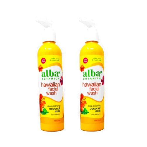 Alba Botanica Coconut Milk Facial Wash 8 Oz (Pack of 2)