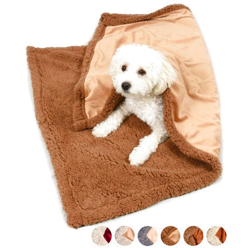 Kritter Planet Puppy Blanket, Super Soft Sherpa Dog Blankets and Throws Cat Fleece Sleeping Mat for Pet Small Animals 45x30