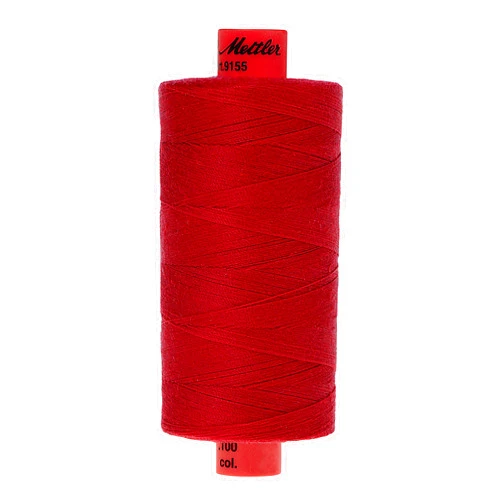 Mettler Metrosene Old Number 1155-0600 Poly Thread, 1000m/1094 yd, Cardinal