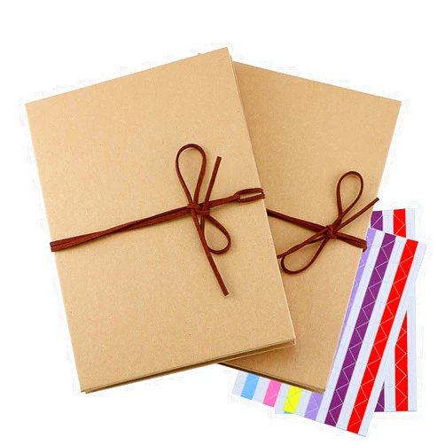 Twdrer 2 Pack Hardcover Photo Albums DIY Scrapbook Albums,Stretchable Folding Kraft Paper Photos Collection for Wedding Anniversary Valentines Day Student Graduation Gift(6