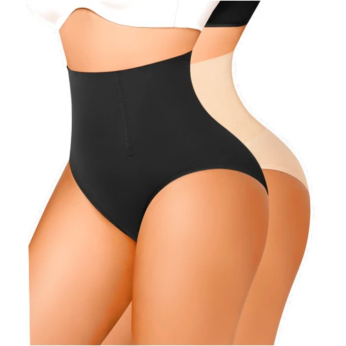 Nebility 2 Piece Tummy Control Shapewear Butt Lifting Underwear Seamless Panties for Women Under Dress Faja Body Shaper