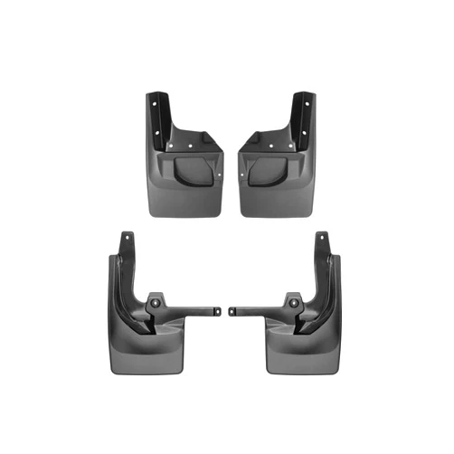 WeatherTech Custom No Drill Splash Guard MudFlaps for Jeep Wrangler 2-Door, Wrangler 2-Door - Front & Rear Set (110097-120099), Black