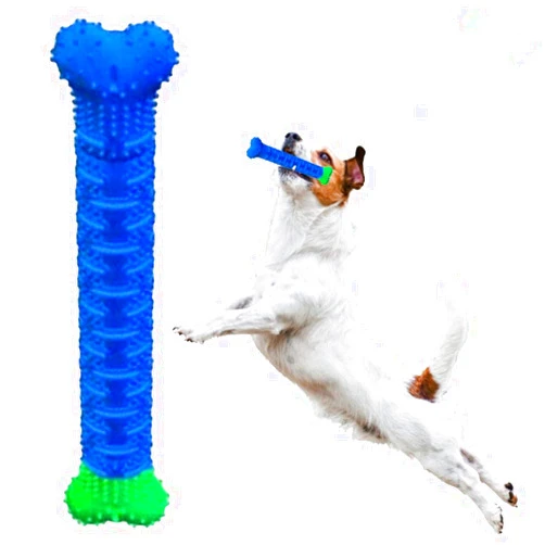 DesirePath Puppy Brush Dog Toothbrush Chew Toy Stick for Tooth Cleaning,Puppy Dental Care Brushing Toy - Natural Rubber Bite Resistant Dog Toothbrush Toy