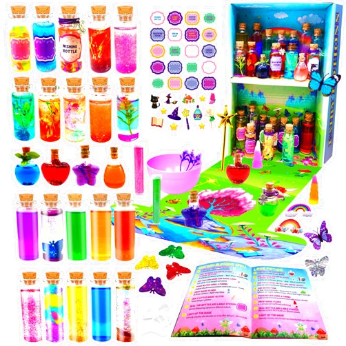 Ainswei Magic Fairy Mixies Potion Kits for Kids,24 Bottles Magic DIY Mixies Potions,Valentines Day Decorations Creative Crafts Toys for Girls 6 7 8 9 10