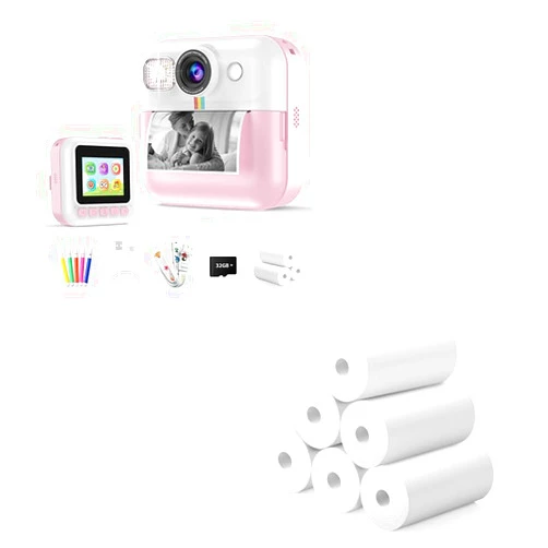 Dafotil Kids Camera Instant Print*1 & 6 Rolls Print Paper*1