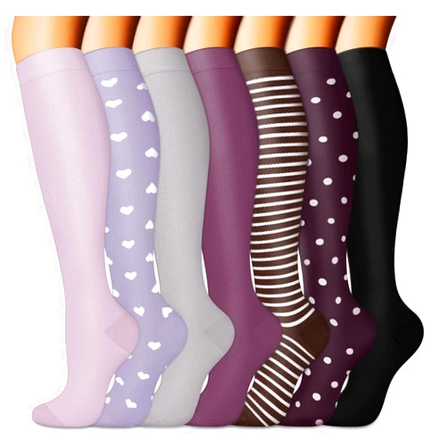 FuelMeFoot Compression Socks For Women Men - Graduated Support Knee High Socks For Nurses, Travel, Athletic