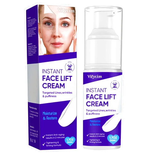 HSKLOCK Instant Face Lift Cream, Effective Temporary Skin Tightening Cream, Visibly Firming Loose Sagging Skin, Smoothing Fine Lines and Wrinkles for Face and Neck in 2-Minute