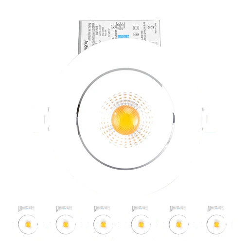 Gasonny 4 Inch Led Recessed Lights Ultra-Thin Adjustable Eyeball Gimbal LED Recessed Lighting with Junction Box 9 Watts 750Lm Dimmable Ceiling Light ETL Listed (3000k/4000k/5000kOption 6Pack)