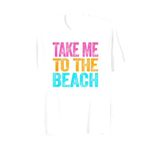 Retro Beach Vacation Shirts and Apparel Take Me to the Beach Funny Vacation Quote Womens Girls Retro T-Shirt