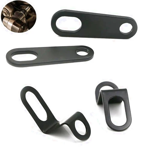 YehVeh 4 Pack Motorcycle Rear Turn Signal Mounting Bracket Lamp Light Relocation Support Mount Holder Stand for Harley Racer Bobber Fork Shock Turnsignals Indicator aftermarket LED Z/I Type