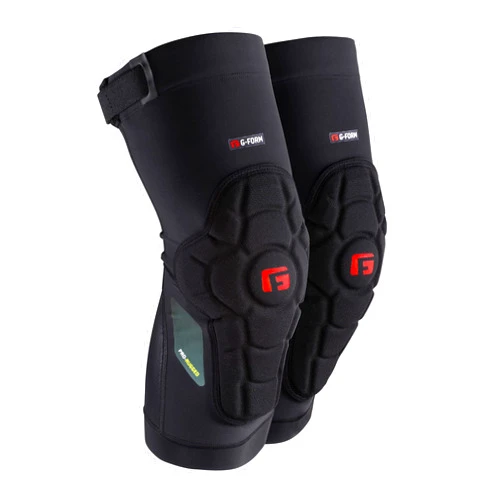 G-Form Pro-Rugged MTB Knee Guards - Adjustable Knee Pads for Athletes - Durable & Breathable Knee Guards for Biking & Cycling - Protective Knee Guards for Men & Women - Army Green, Adult XS