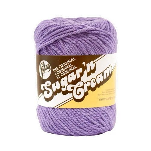 Lily 10200101317 Sugar 'N Cream The Original Solid Yarn, 2.5oz, Medium 4 Gauge, 100% Cotton - Hot Purple - Machine Wash & Dry