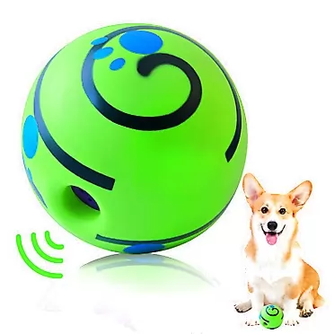 Generic Wobble Wag Giggle Ball Dog Toy Interactive Durable Pet Toys for Dogs | Easy Grab Noise Making When Rolled or Shaken | for Play Training or Exercise | Juguetes para Perros| All Breed Sizes