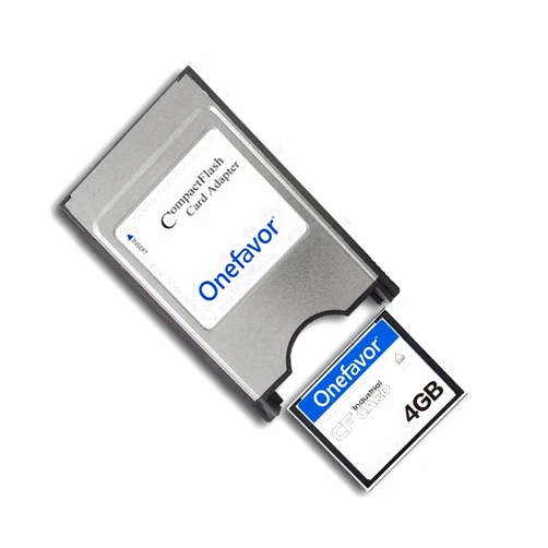 Onefavor Compact Flash to PCMCIA Ata Adapter CF to PC Card Adapter PCMCIA Ata Adapter for Cf 2 Card (Come with 4GB CF Memory Card)