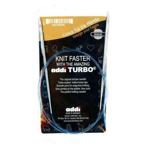 addi Knitting Needle Turbo Circular Skacel Blue Cord 32 inch (80cm) Size US 08 (5.0mm)