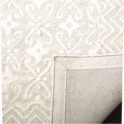 SAFAVIEH Blossom Collection Accent Rug - 2' x 3', Grey & Ivory, Handmade Wool, Ideal for High Traffic Areas in Entryway, Living Room, Bedroom (BLM114F)
