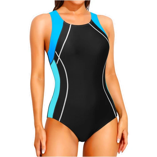 ATTRACO Womens One Piece Swimsuit Athletic Bathing Suits Training Sport Swimwear for Women