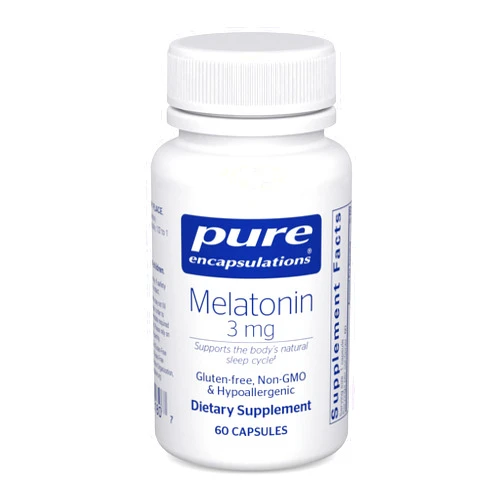 Pure Encapsulations Melatonin 3 mg - Antioxidant Supplement to Support Natural Sleeping & Relief of Occasional Sleeplessness - for Natural Sleep Support* - 60 Capsules