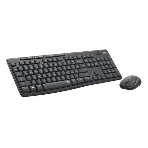 Logitech MK295 Wireless Mouse & Keyboard Combo with SilentTouch Technology, Full Numpad, Advanced Optical Tracking, Lag-Free Wireless, 90% Less Noise - Graphite