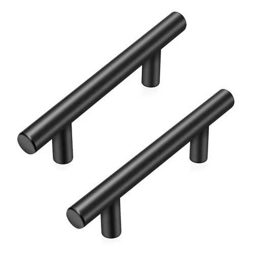 Onateel 30 Pack 5 Inch Cabinet Handles Matte Black Cabinet Pulls Stainless Steel Drawer Handles for Kitchen Cabinet Hardware 3 Inch Hole Centers