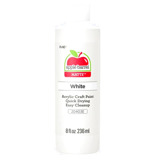 Apple Barrel Acrylic Paint in Assorted Colors (8 Ounce), 20403 White