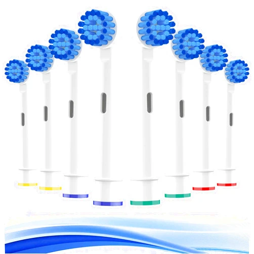 THISONG Sensitive Replacement Brush Heads for Braun Electric Toothbrush, Soft Bristles Provide A Comfortable and Gentle Brushing Experience for Sensitive Gums, Pack of 8