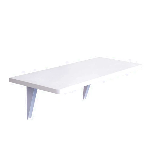 BCGUANG Wall Mounted Laptop Desk Folding Wall Desk, Floating Computer Desk Wall Mounted Table for Small Spaces, Drop Leaf Table for Home Office Study Work, White