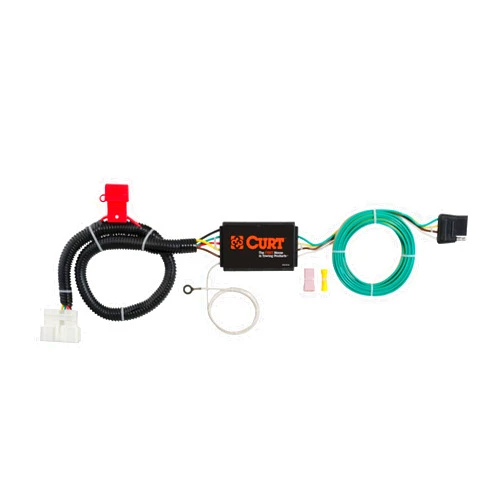 CURT 56291 Vehicle-Side Custom 4-Pin Trailer Wiring Harness, Fits Select Honda Pilot, Passport , Black