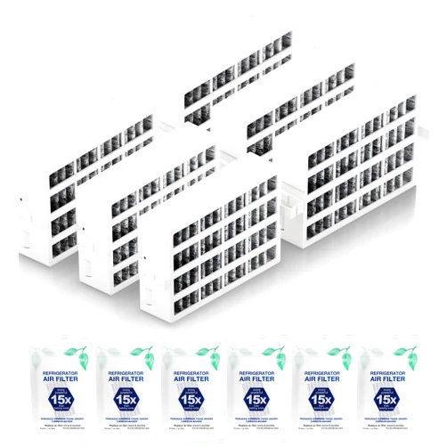 Funmit W10311524 AIR1 Refrigerator Air Filter Cartridge Replacement for Whirlpool Kenmore Refrigerator Compatible with Fresh Flow Refrigerator Air Filter, White, 6 Pack by Funmit