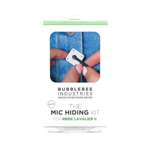 BUBBLEBEE INDUSTRIES RODE Lavalier II Mic Hiding Kit – Includes Accessories for Hiding, Noise & Wind Reduction, and Case – Perfect for Content Creators, Videographers, Audio Engineers & Filmmakers White