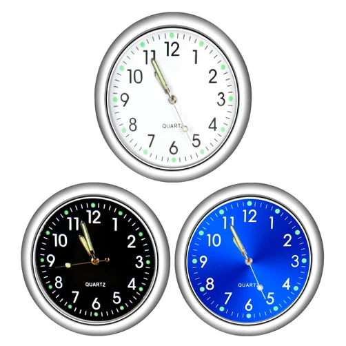 YOUNGFLY Mini Car Clock, Luminous Tiny Analog Clocks for Bike Boat Motorcycle Home Vehicle