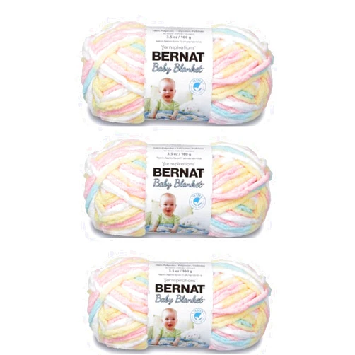 Bernat Baby Blanket Yarn (3-Pack) Pitter Patter 161103-03616