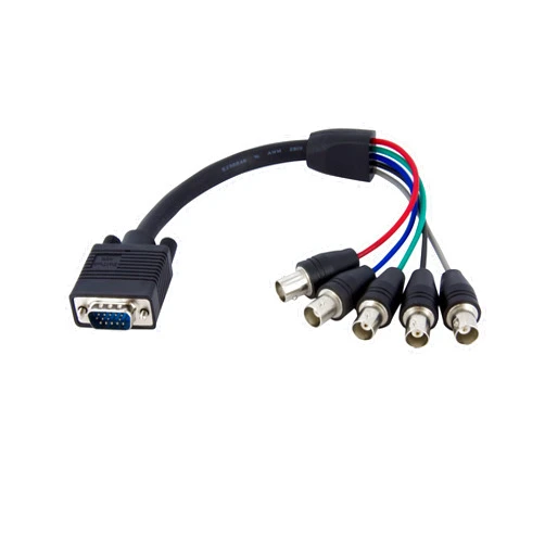 StarTech.com 1 ft. (0.3 m) VGA to BNC Cable - HD15 VGA to 5 BNC - Male/Female - BNC Cable - (VGABNCMF1),Black