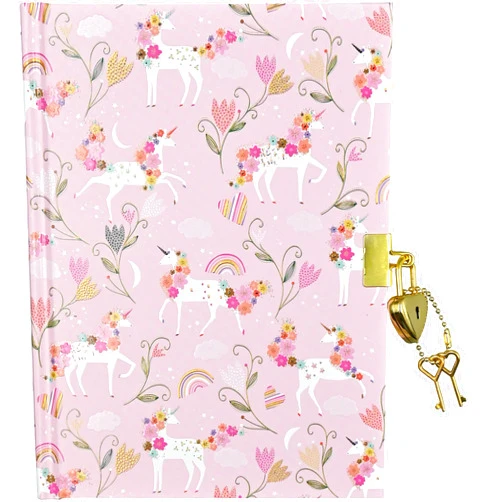 By Peter Pauper Press (Author), Claire Hocking (Illustrator) Unicorn Blooms Locking Journal (Diary with lock)