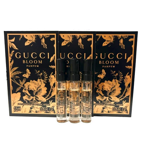 Gucci BLOOM PARFUM Sample Perfume Women Spray 1.5 ml / 0.05 oz - set of 3 (5965)