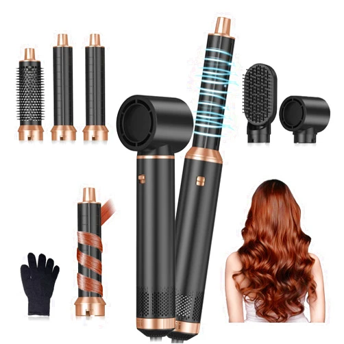Yitrust 5 in 1 Blow Dryer Brush, Upgrade Hair Dryer Brush Air Curler Air Curling Wrap Styler, Detachable Hot Air Brush Negative Ion Curling Brush Iron, Hair Styling Tools for Drying Curling Straightening