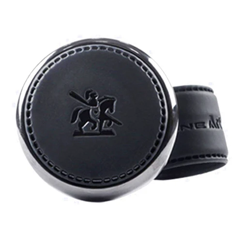 Autoban [Leather Power Knob] BLACKSUIT can be mounted on all models Vehicle Handle Spinner Power Handle Spinner Handle Car Accessories luxury Hi-quality Power Handle Steering Wheel Spinner Knob (Black)