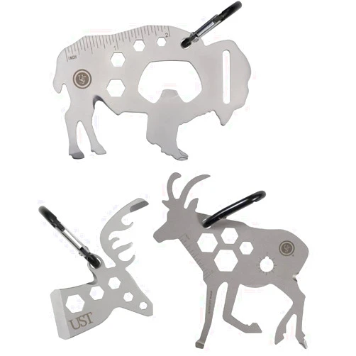 ust Tool-a-Long Carabiner Clip Multi-Tool Bundle Featuring a Themed Collection of Compact Stainless Steel Tools! (Home on The Range)