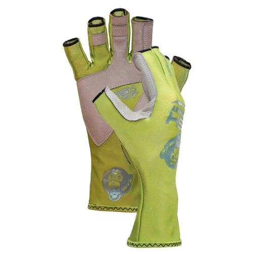Generic Fish Monkey FM11-SAGE-L Half Finger Guide Glove Sage- Large