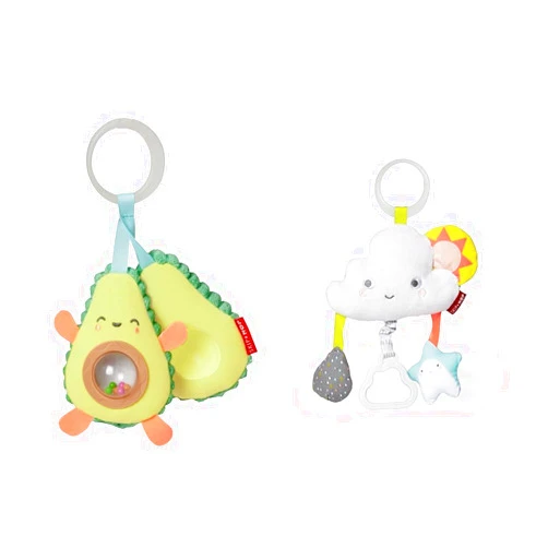 Skip Hop Farmstand Avocado Baby Stroller Toy & Baby Stroller Toy, Silver Lining Cloud Jitter, Cloud