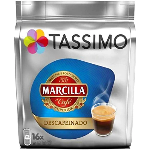 Tassimo T Discs Marcilla Decaf Decaffeinated Espresso Coffee (1 Pack, 16 Discs/Servings)