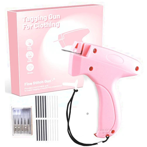 COEAYO 1PCS Handheld Stitch Gun for Clothes, Quick Sewing Tagging Gun with 6 Needles, 500 Black&500 White Fasteners for Garment Repair Hemming