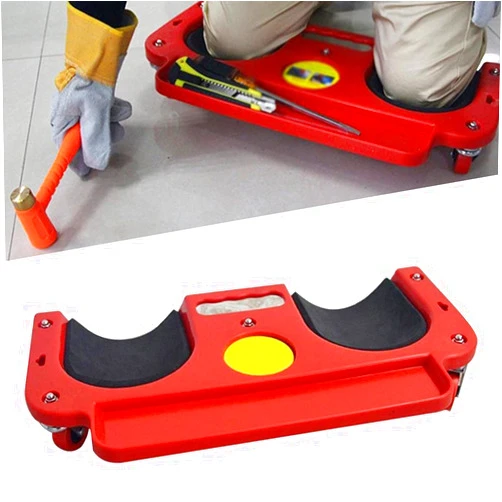 HAPPCUCOE Rolling Knee Pads with Wheels,Creeper Rolling Wheeled Pads Foam Cushioned Knee Cups with Wheels Used for Tile Work,Floor Construction