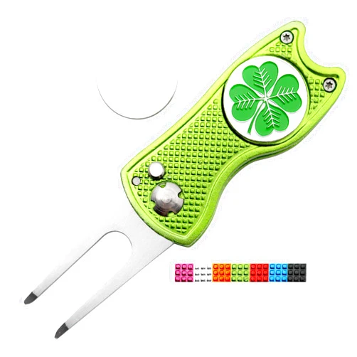 CoverMay Foldable Golf Divot Repair Tool and Golf Ball Markers Set