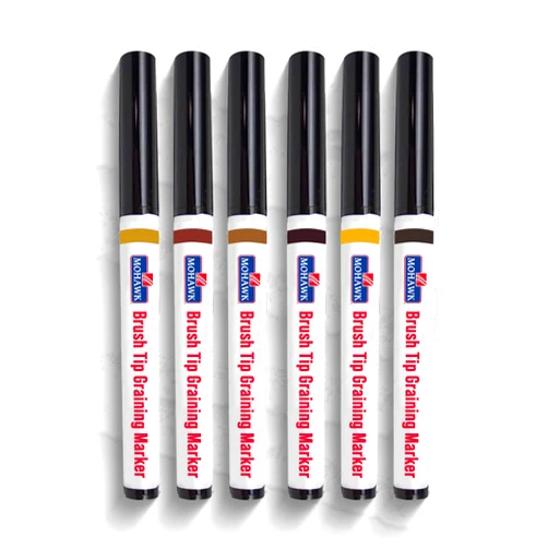 Mohawk Finishing Products Wood Stain Brush Tip Markers Furniture Touch Up Kit, Assorted Colors ‎M265-2201, 6 Pack
